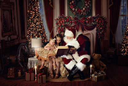 Burgundy Christmas Manor - Room Set