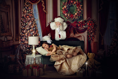 Burgundy Christmas Manor - Room Set