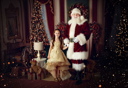 Burgundy Christmas Manor - Room Set
