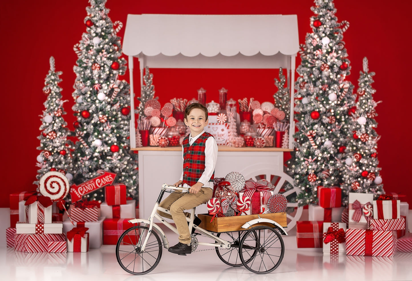 Candy Cane Sweets Cart