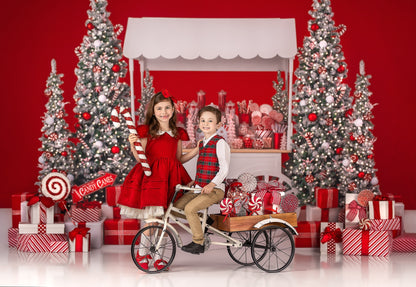 Candy Cane Sweets Cart