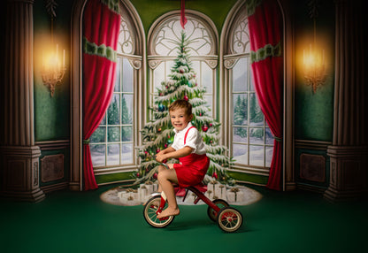 Cathedral Christmas - Green Carpet Option - with Sweep Option