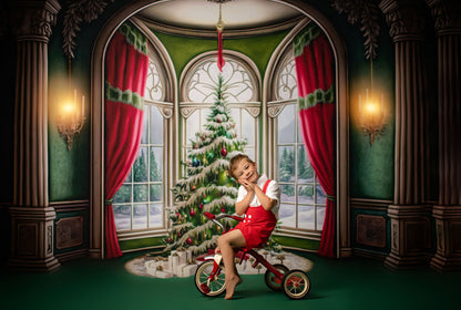 Cathedral Christmas - Green Carpet Option - with Sweep Option