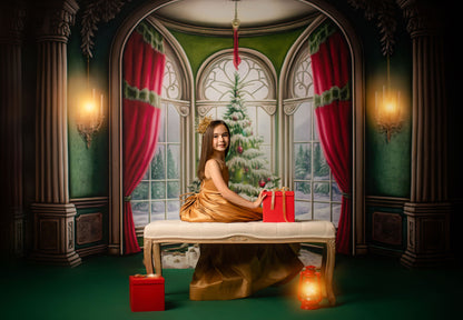 Cathedral Christmas - Green Carpet Option - with Sweep Option