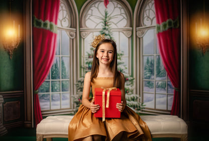 Cathedral Christmas - Green Carpet Option - with Sweep Option