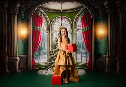 Cathedral Christmas - Green Carpet Option - with Sweep Option