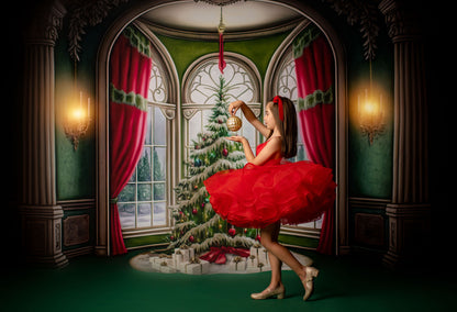 Cathedral Christmas - Green Carpet Option - with Sweep Option