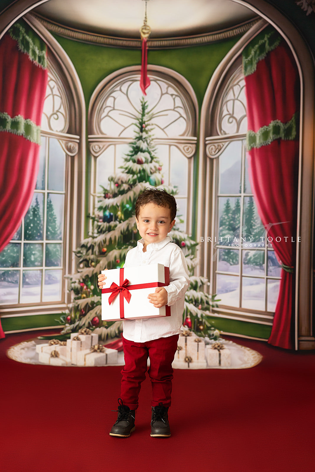 Cathedral Christmas - Red Carpet Option - with Sweep Option