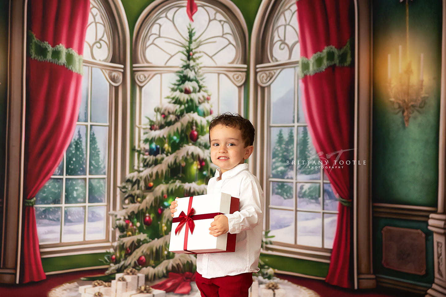 Cathedral Christmas - Red Carpet Option - with Sweep Option