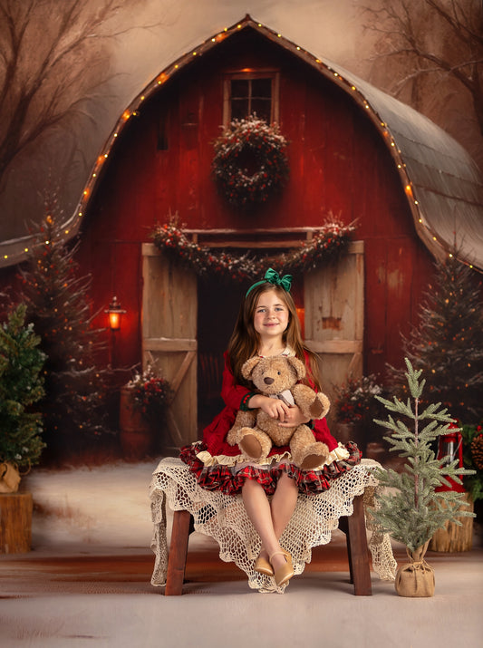 Christmas Barn Glow - with Sweep Option