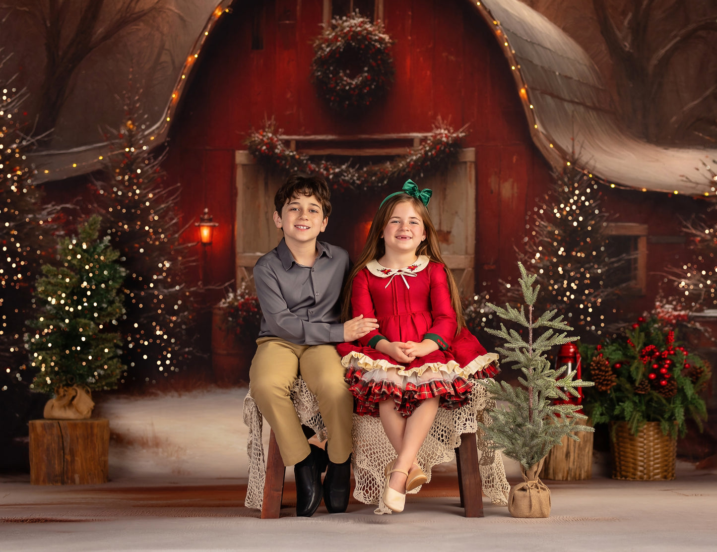 Christmas Barn Glow - with Sweep Option