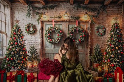 The Christmas Cabin Porch - with Sweep Option