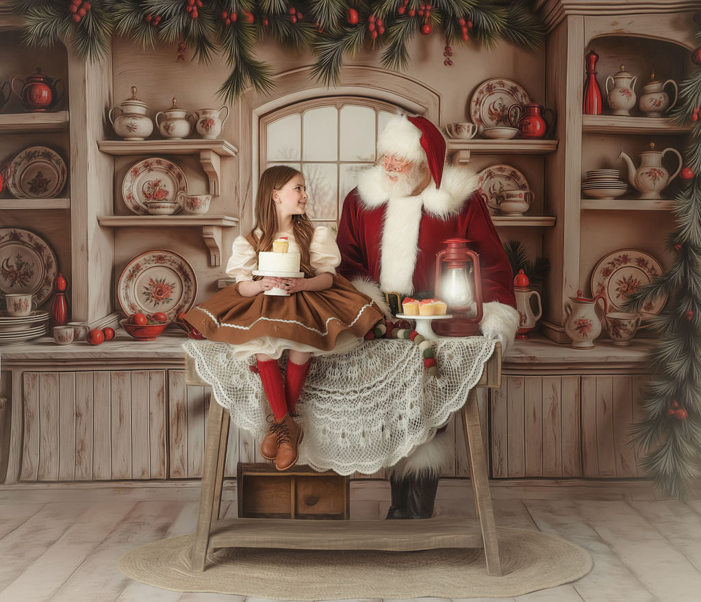 Christmas China Cabinet - With Sweep Option