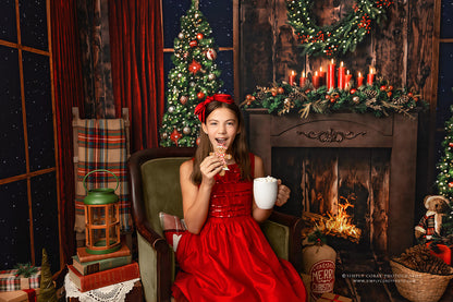 Classic Christmas Fireplace - Room