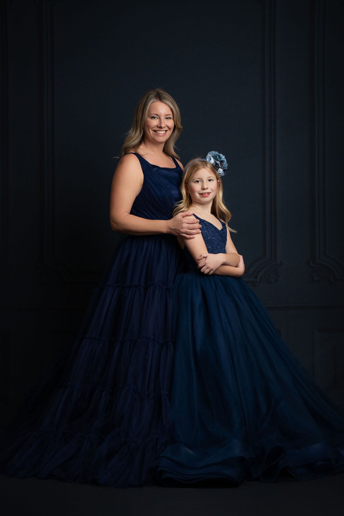 Classic Navy Wainscoting Wall - With Sweep Option