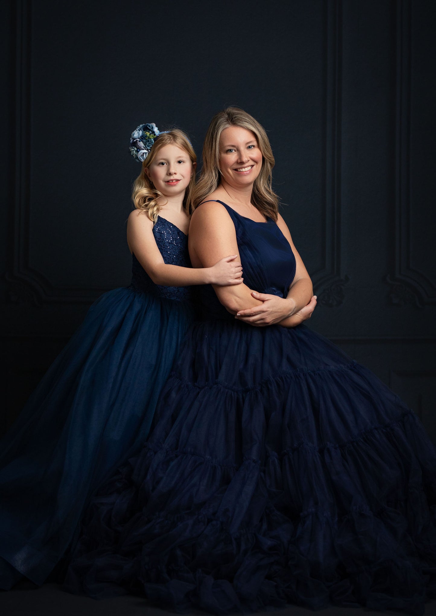 Classic Navy Wainscoting Wall - With Sweep Option