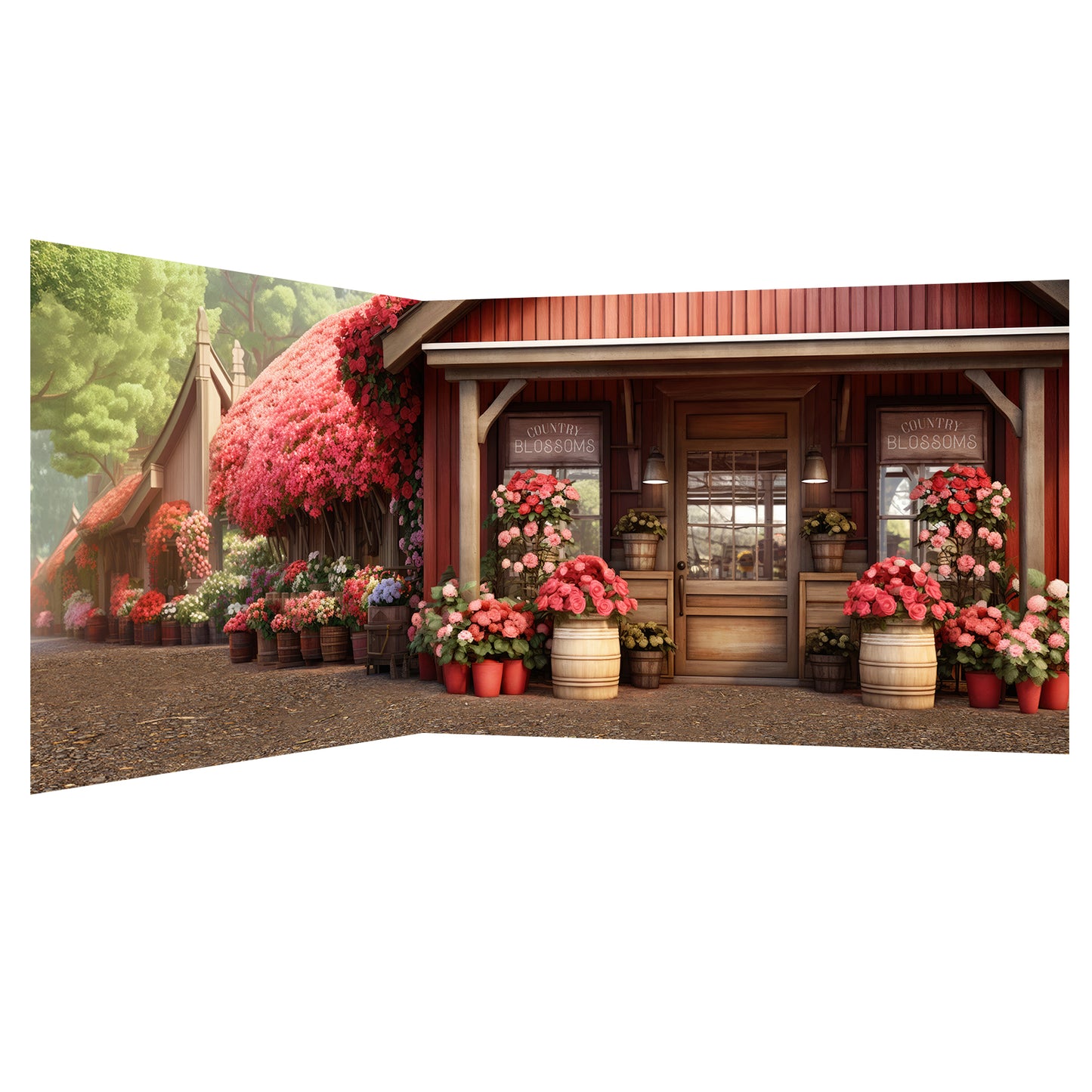 Country Blossoms Flower Shop 2pc Room