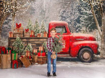 Country Christmas Tree Farm Truck - with Sweep Option