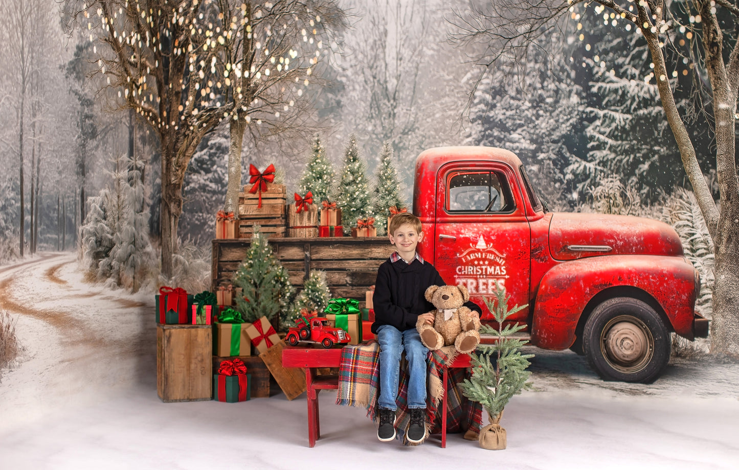 Country Christmas Farm Truck - Room