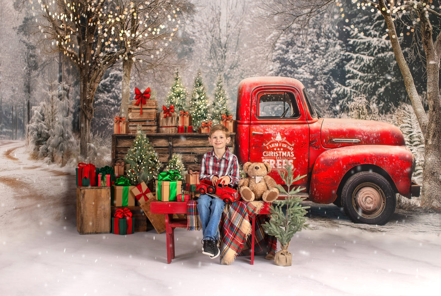 Country Christmas Farm Truck - Room