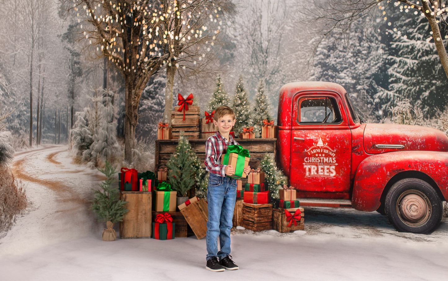 Country Christmas Farm Truck - Room