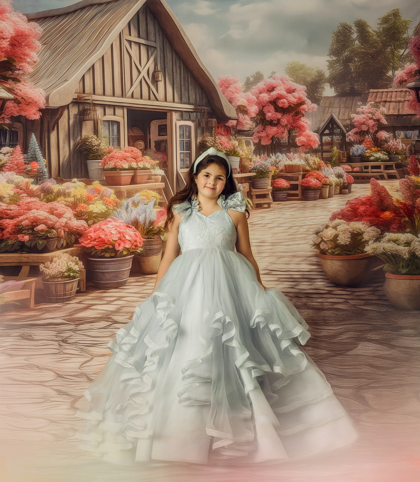 Country Flower Market Path - With Sweep Option