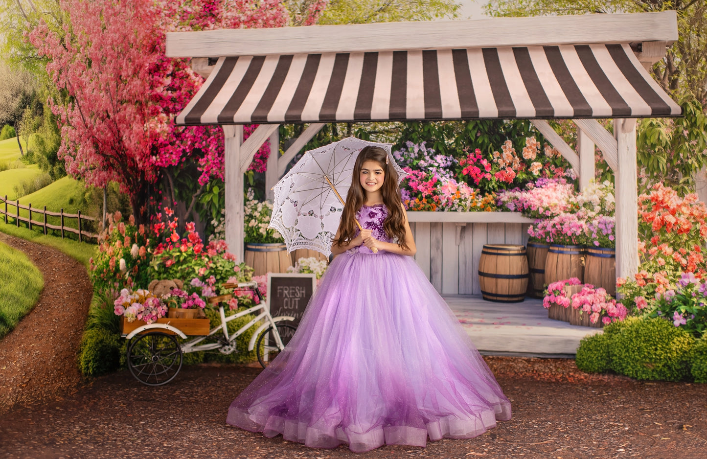 Country Spring Flower Shoppe - With Sweep Option