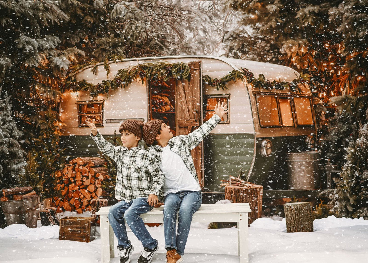 Cozy Camper Christmas - with Sweep Option