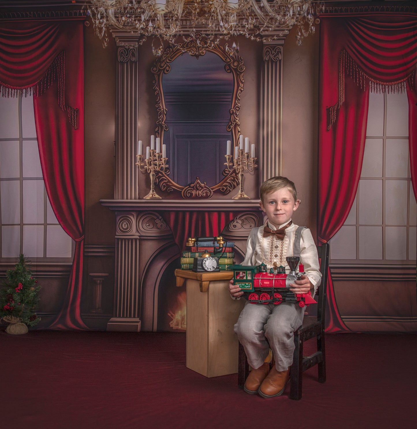 Cozy Up By The Fire - Red Carpet Option - with Sweep Option