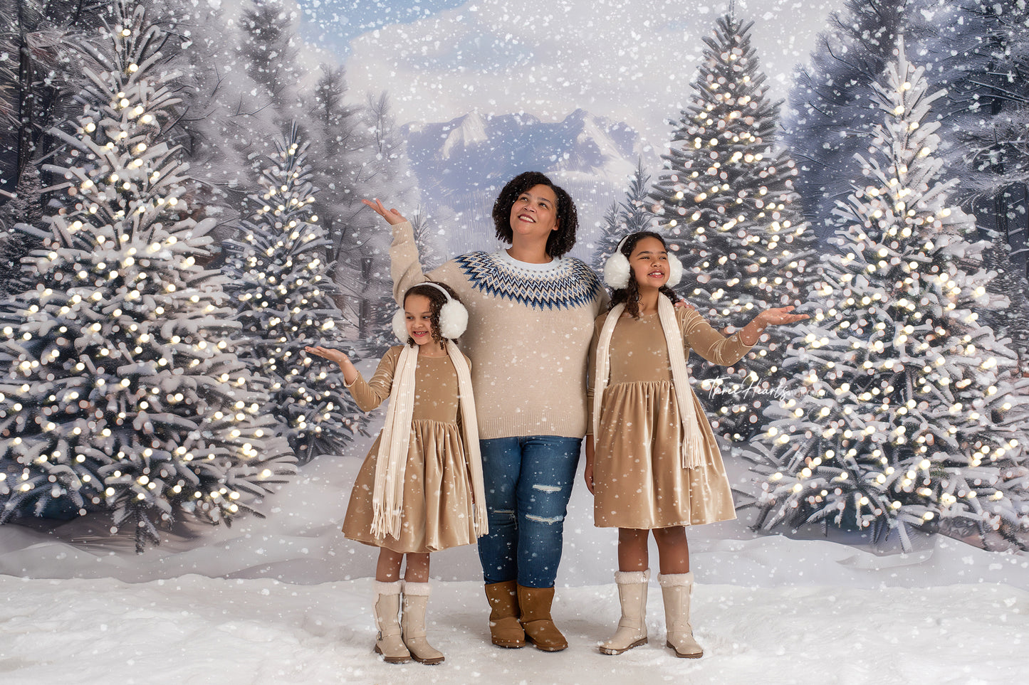 Snowy Mountain Tree Farm Path - with Sweep Option