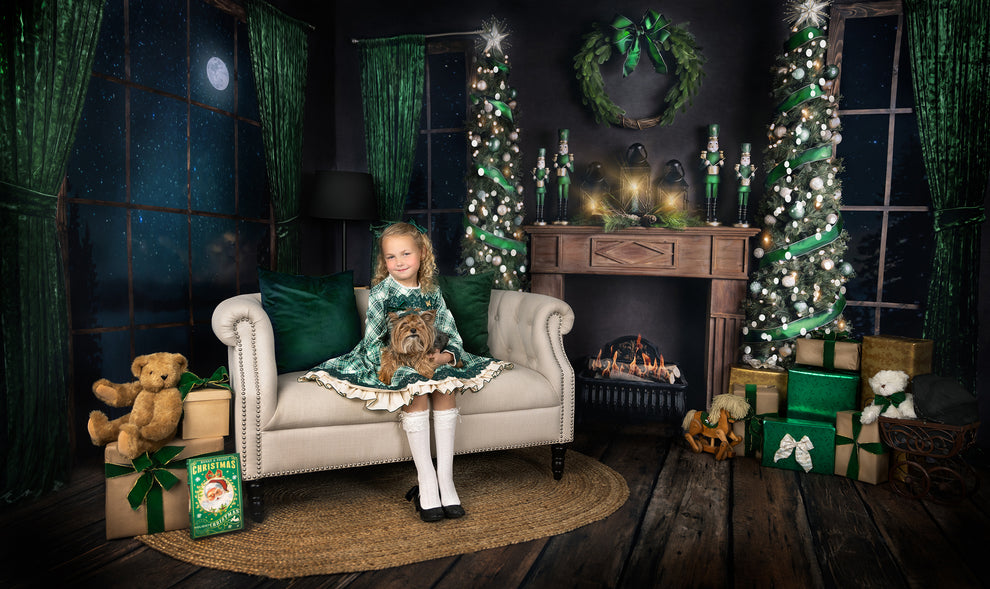 Serene Greens Mantle - Room – Fancy Fabric & Props