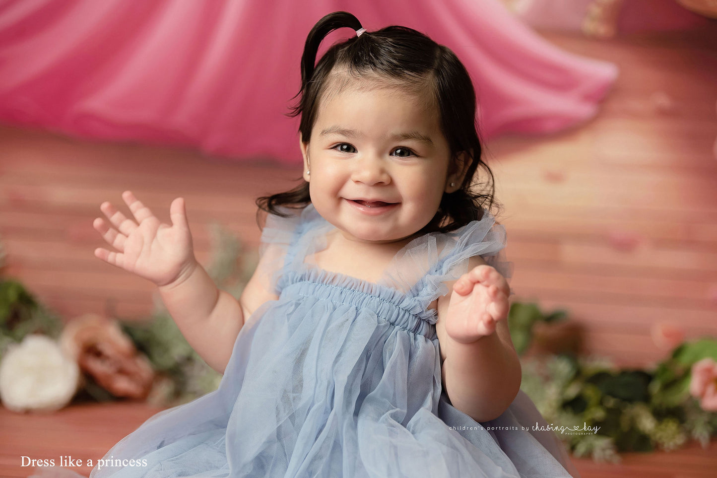 Dress Like A Princess - Pink Dress/Pink Curtains - With Sweep Option