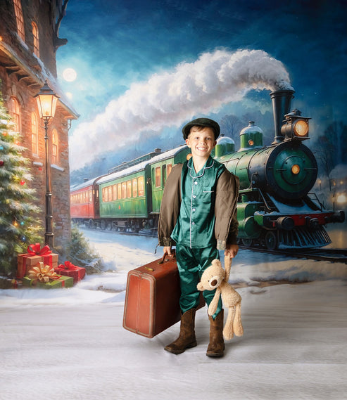 Festive Locomotive - Train on Right Option - With Sweep Option – Fancy ...