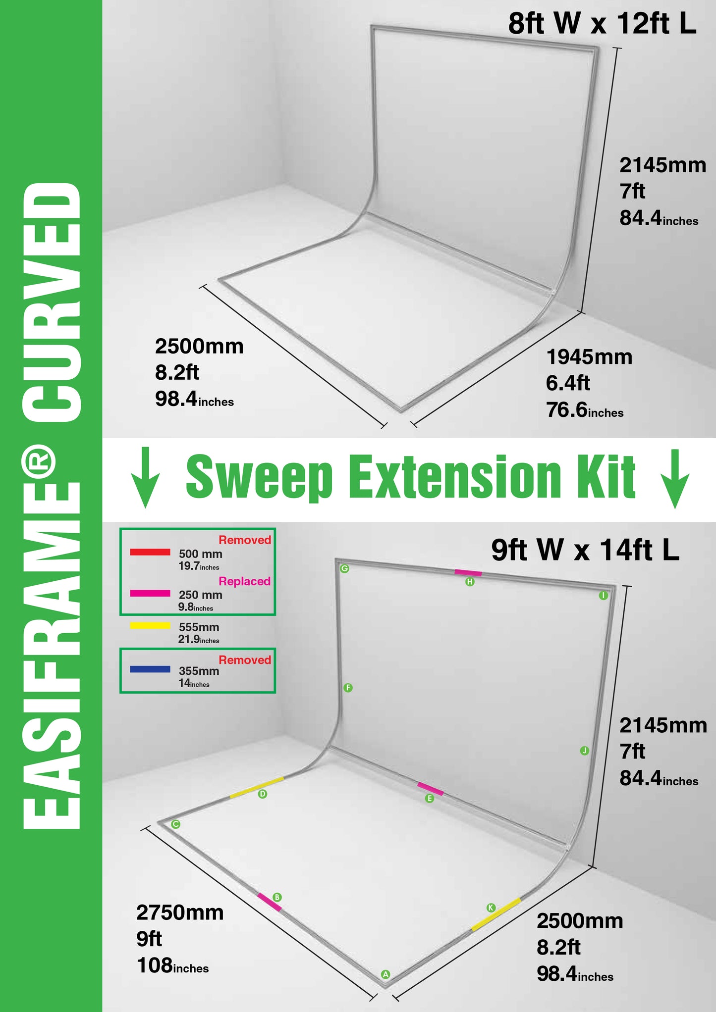 Easiframe Backdrop Sweep System