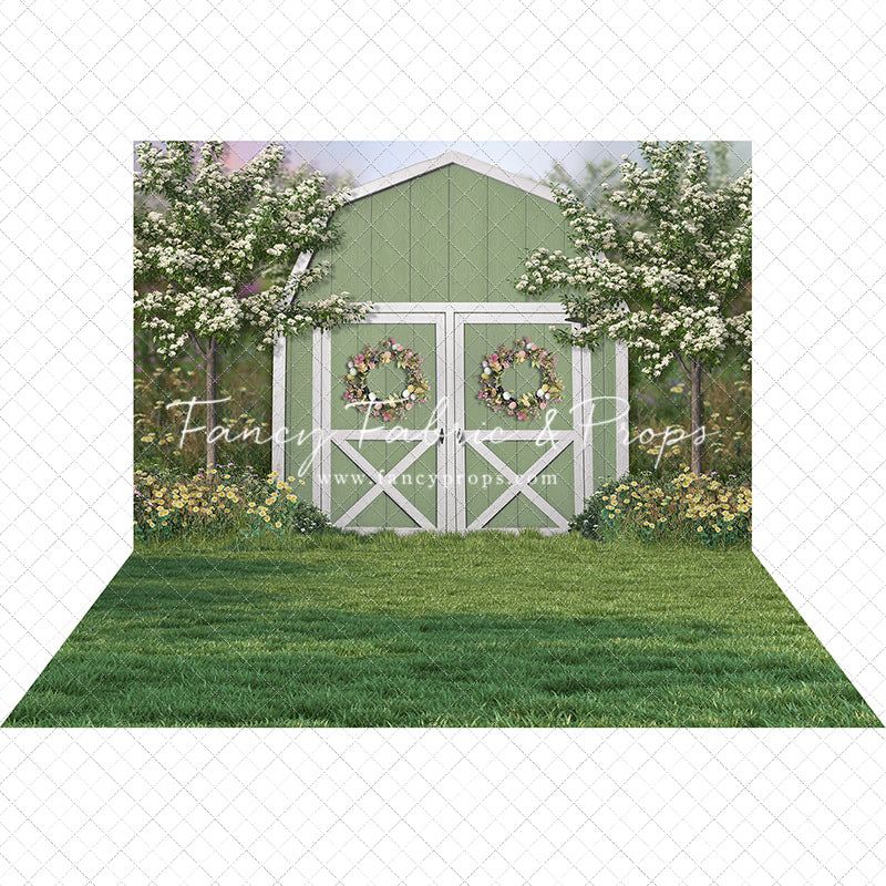 Easter Blossoms Barn 2pc Set