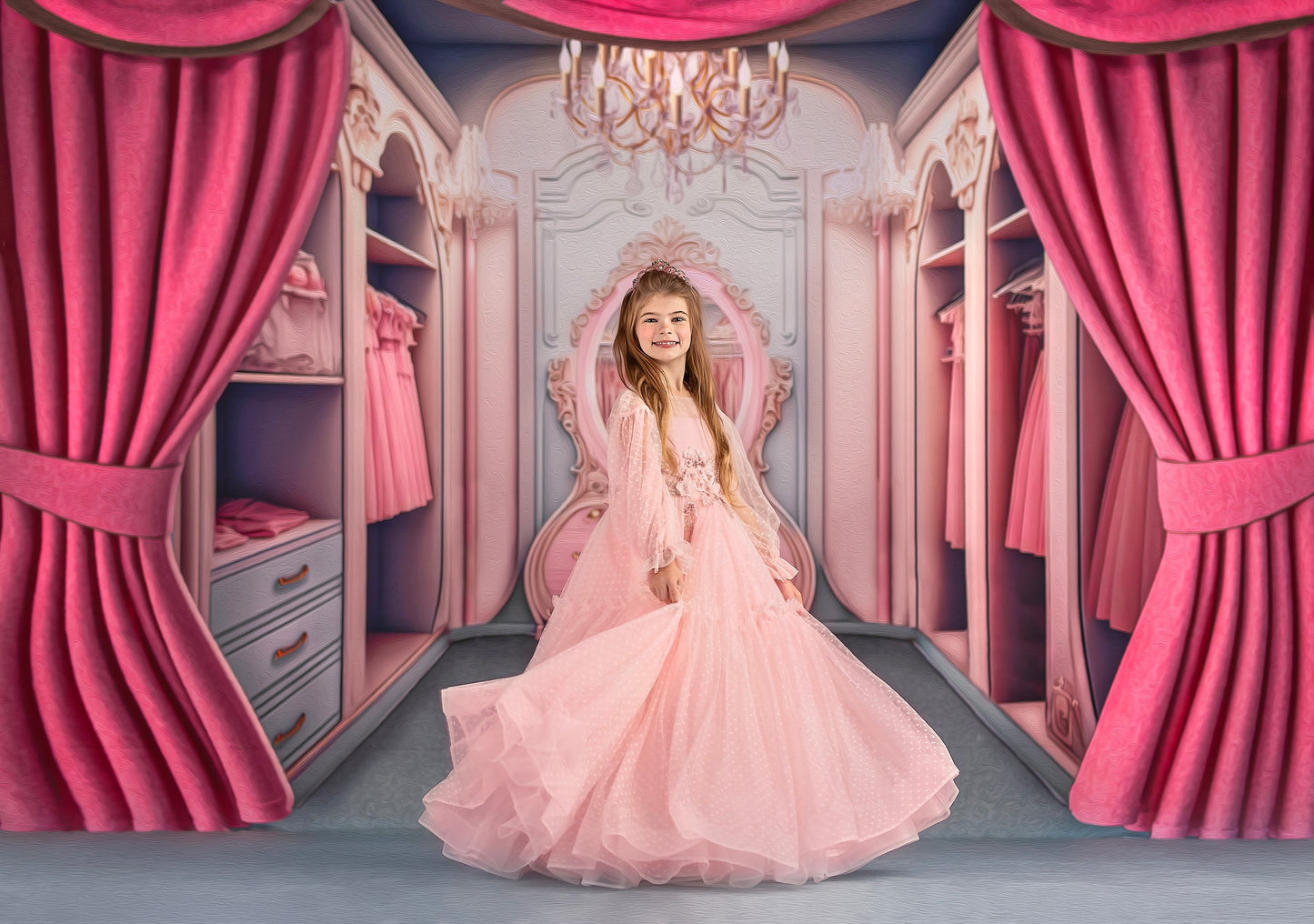 Elegant Armoire - Sage Floor Option - With Sweep Option