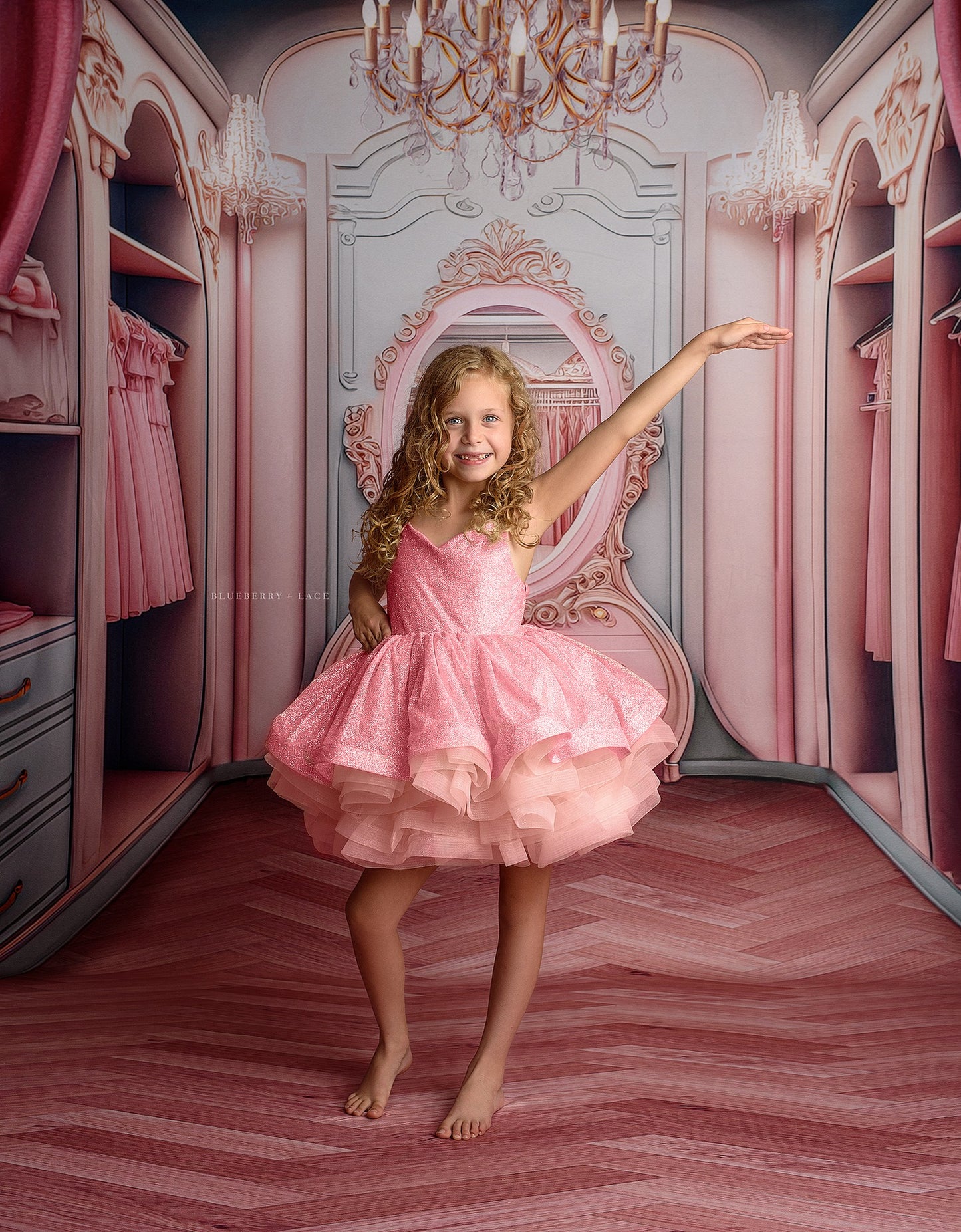 Elegant Armoire - Wood Floor Option - With Sweep Option