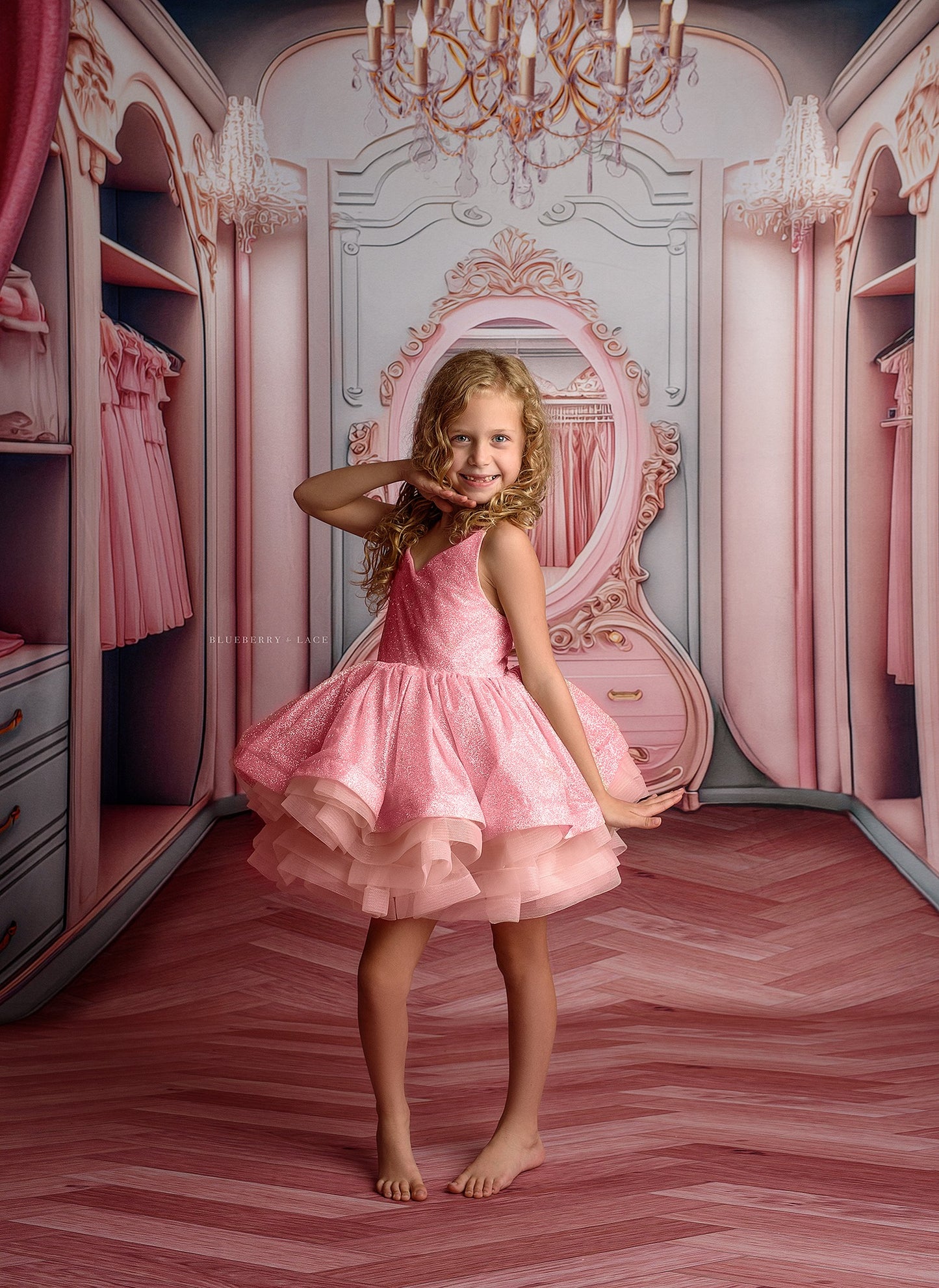 Elegant Armoire - Wood Floor Option - With Sweep Option