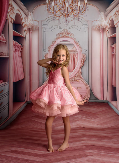 Elegant Armoire - Wood Floor Option - With Sweep Option