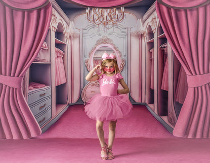 Elegant Armoire - Pink Floor Option - With Sweep Option