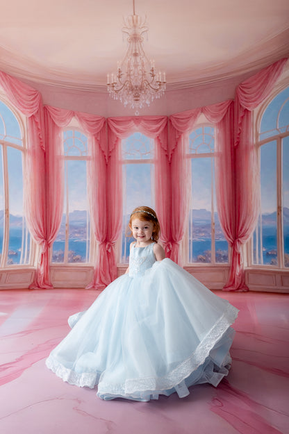 Elegant Summertime Mountain View - Marble Floor - With Sweep Option