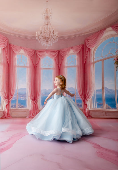 Elegant Summertime Mountain View - Marble Floor - With Sweep Option