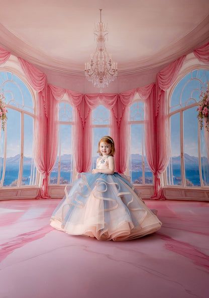 Elegant Summertime Mountain View - Marble Floor - With Sweep Option