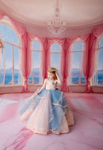 Elegant Summertime Mountain View - Marble Floor - With Sweep Option