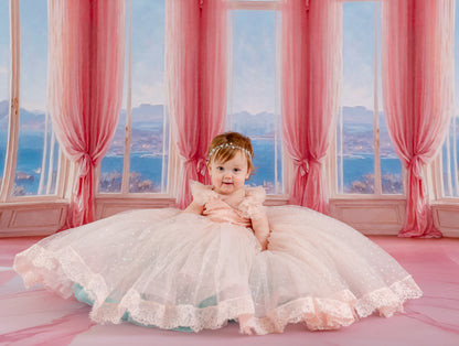 Elegant Summertime Mountain View - Marble Floor - With Sweep Option