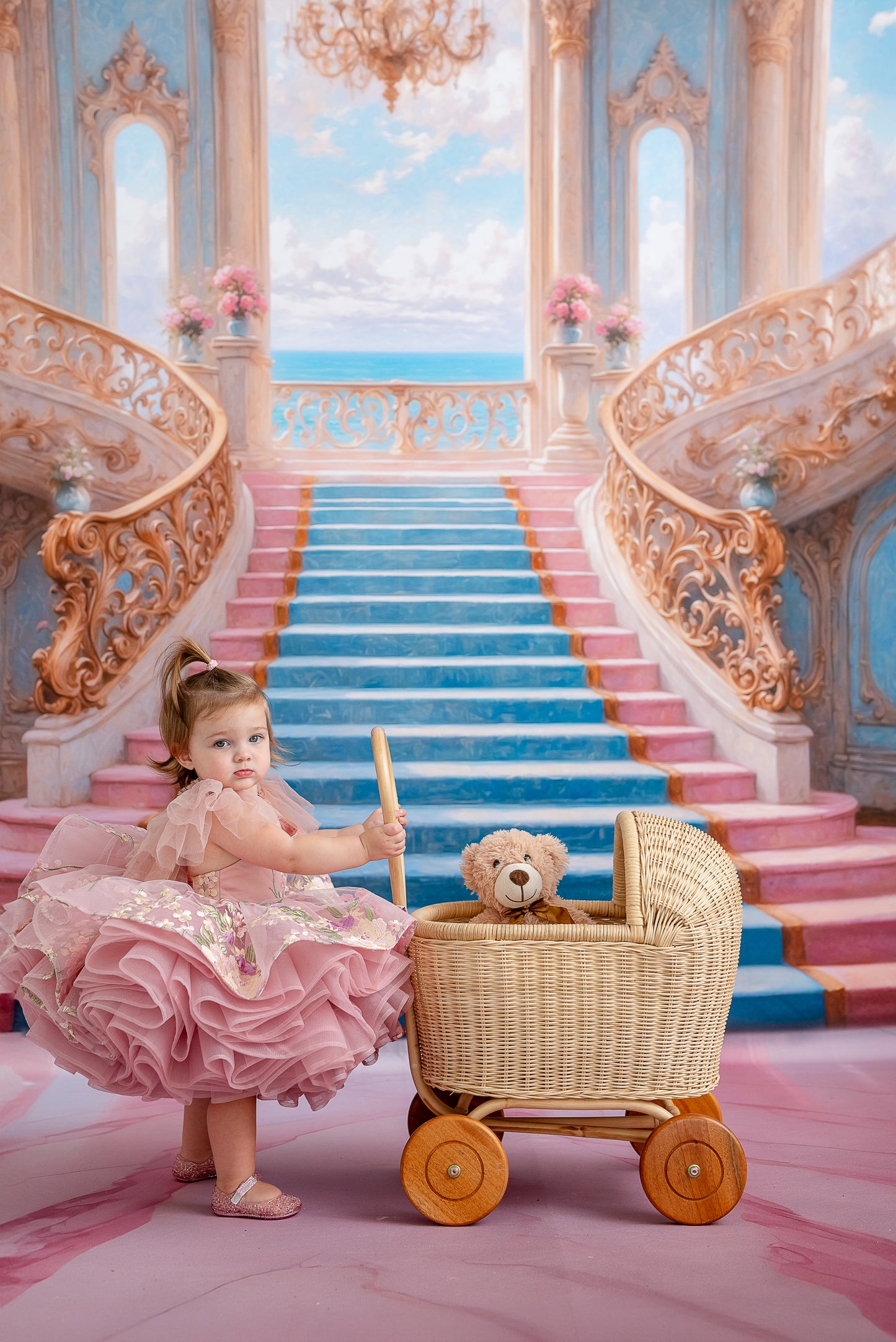 Enchanting Pastel Staircase - With Sweep Option