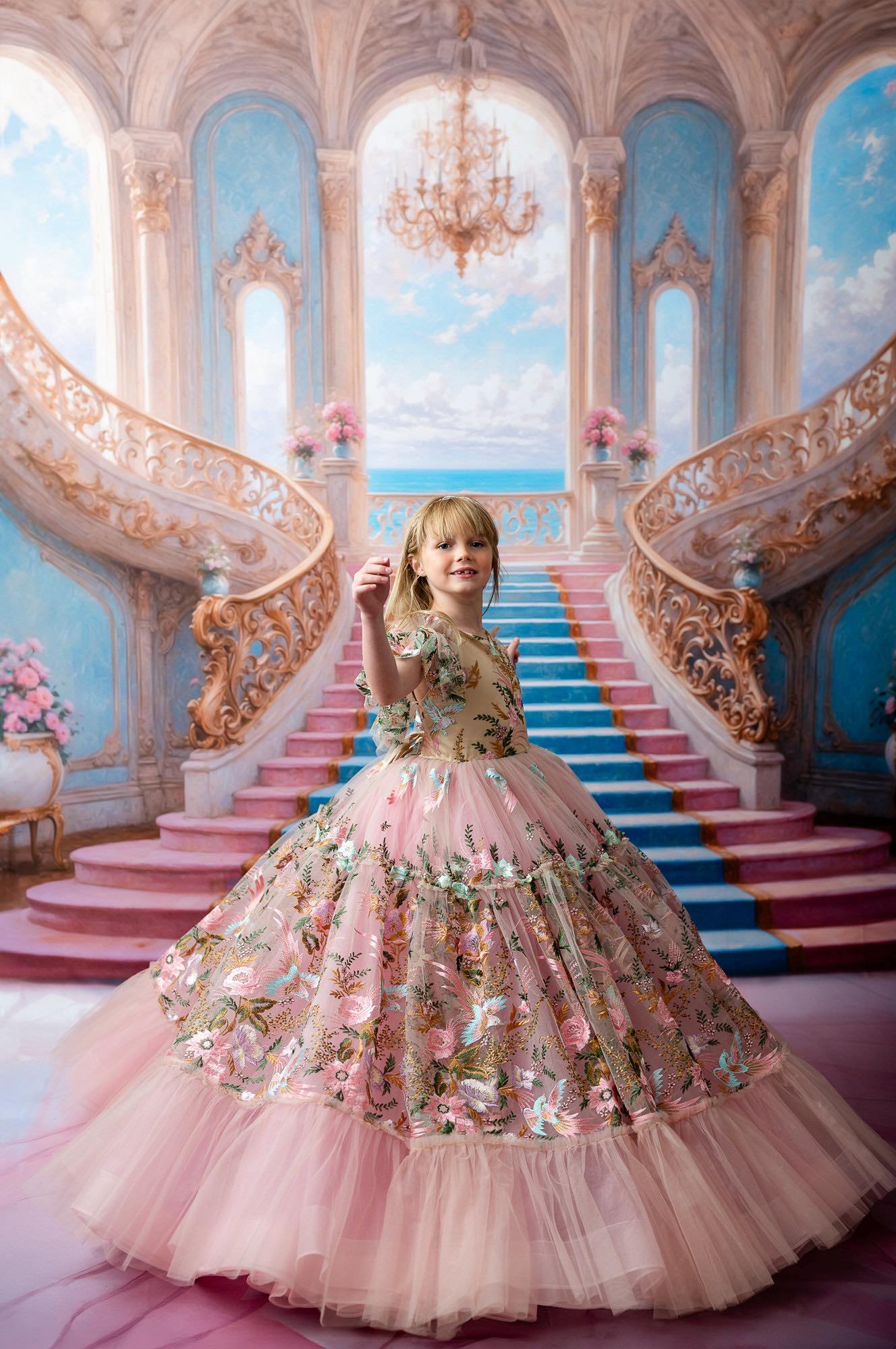 Enchanting Pastel Staircase - With Sweep Option