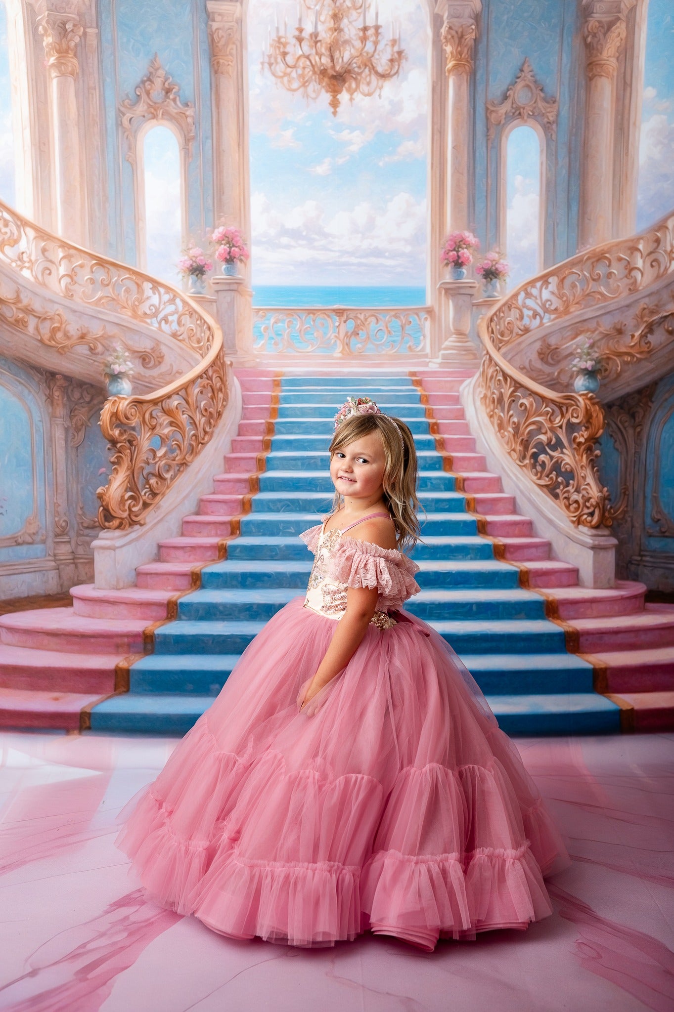 Enchanting Pastel Staircase - With Sweep Option