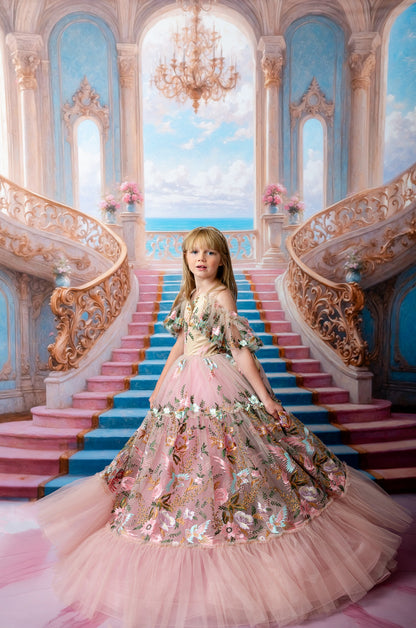 Enchanting Pastel Staircase - With Sweep Option