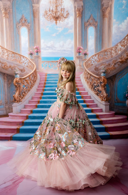 Enchanting Pastel Staircase - With Sweep Option